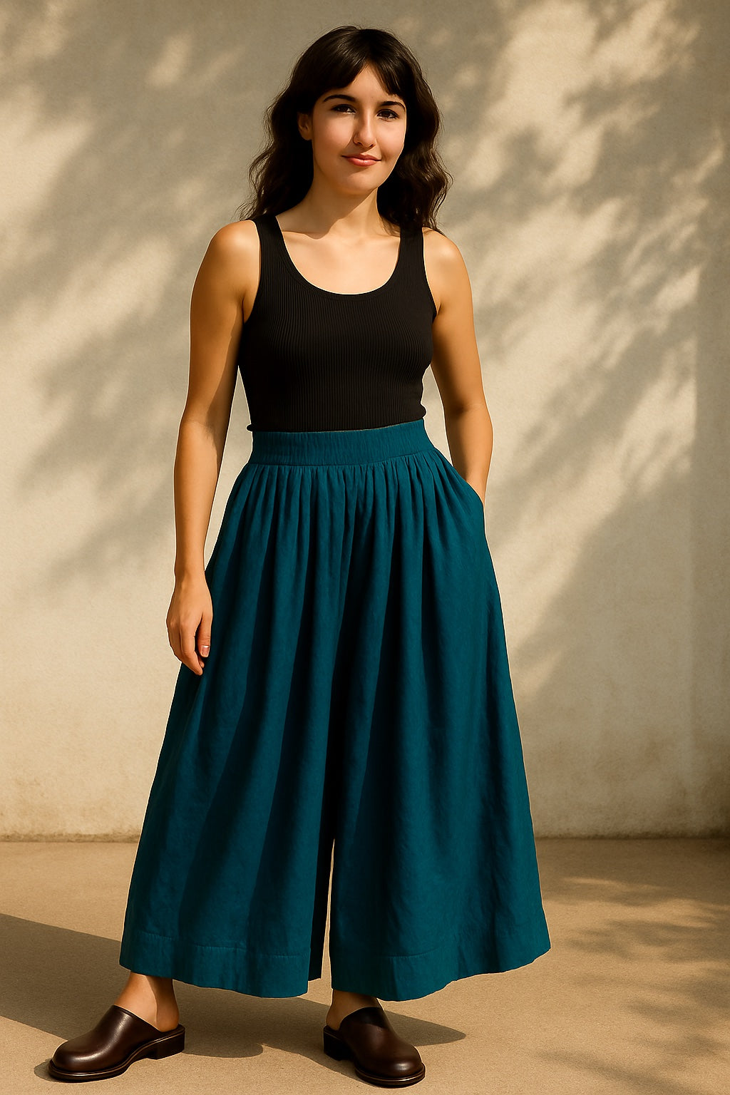 lucie cotton & linen trousers