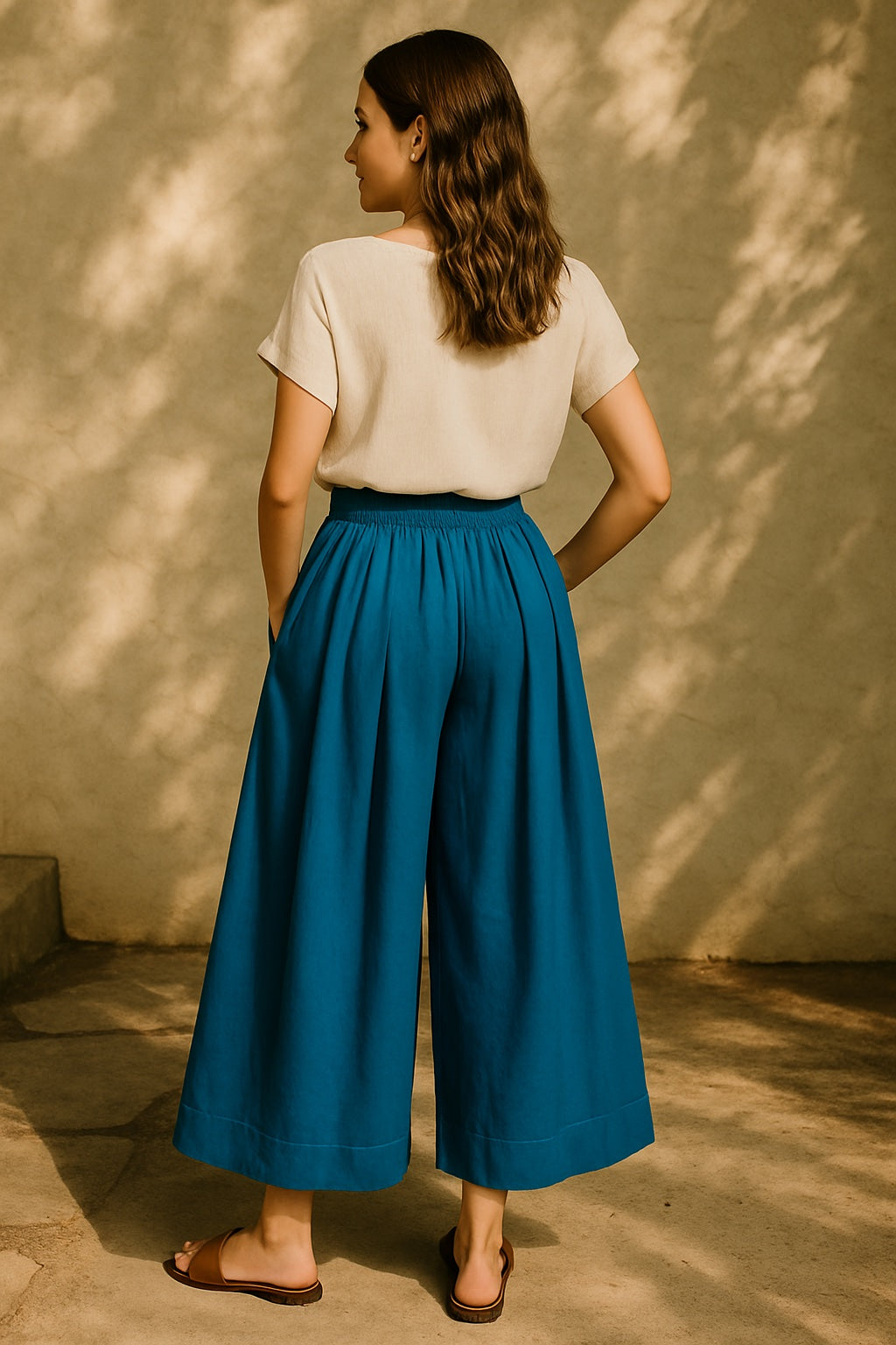 lucie cotton & linen trousers