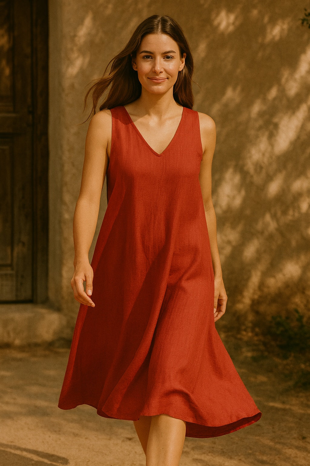 cotton & linen dress - updated