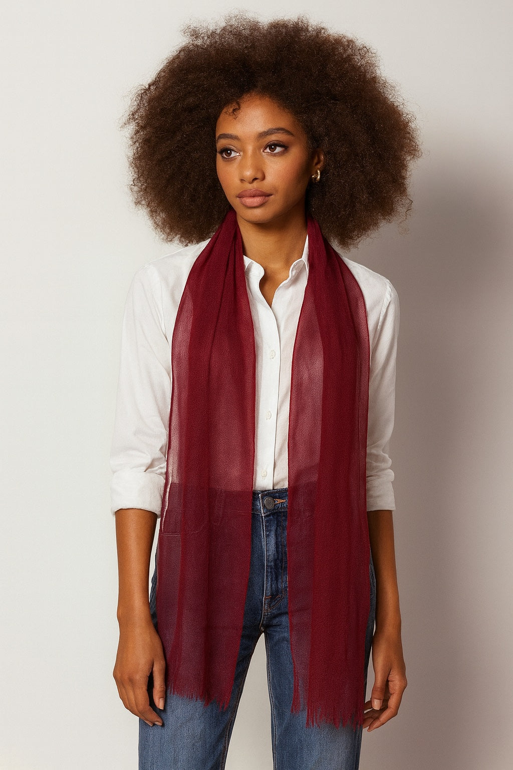 Pure Cashmere Thin Scarves / Check with Ichwor if colors in stock