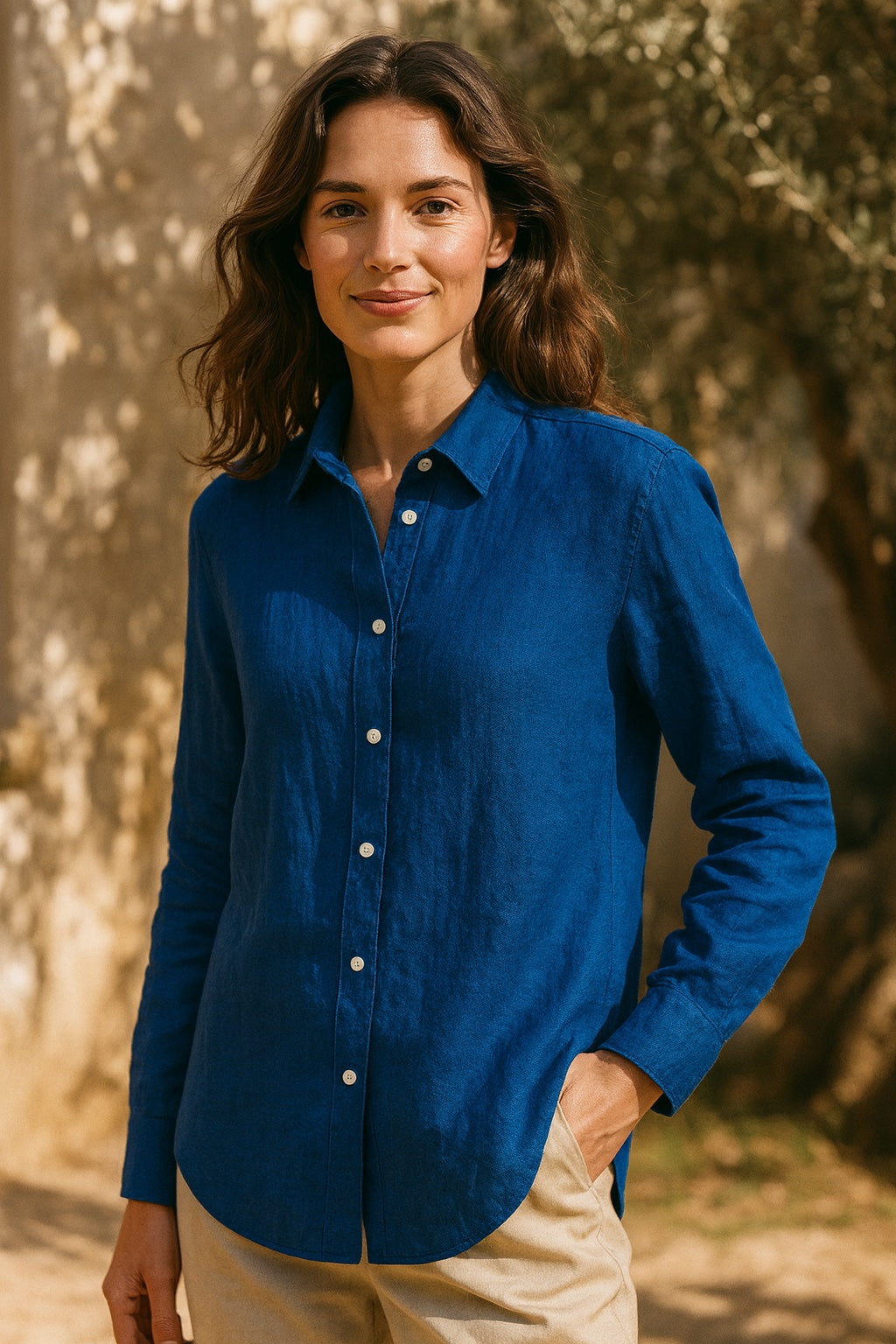 maya cotton & linen shirt - to check colors from abid stock photos