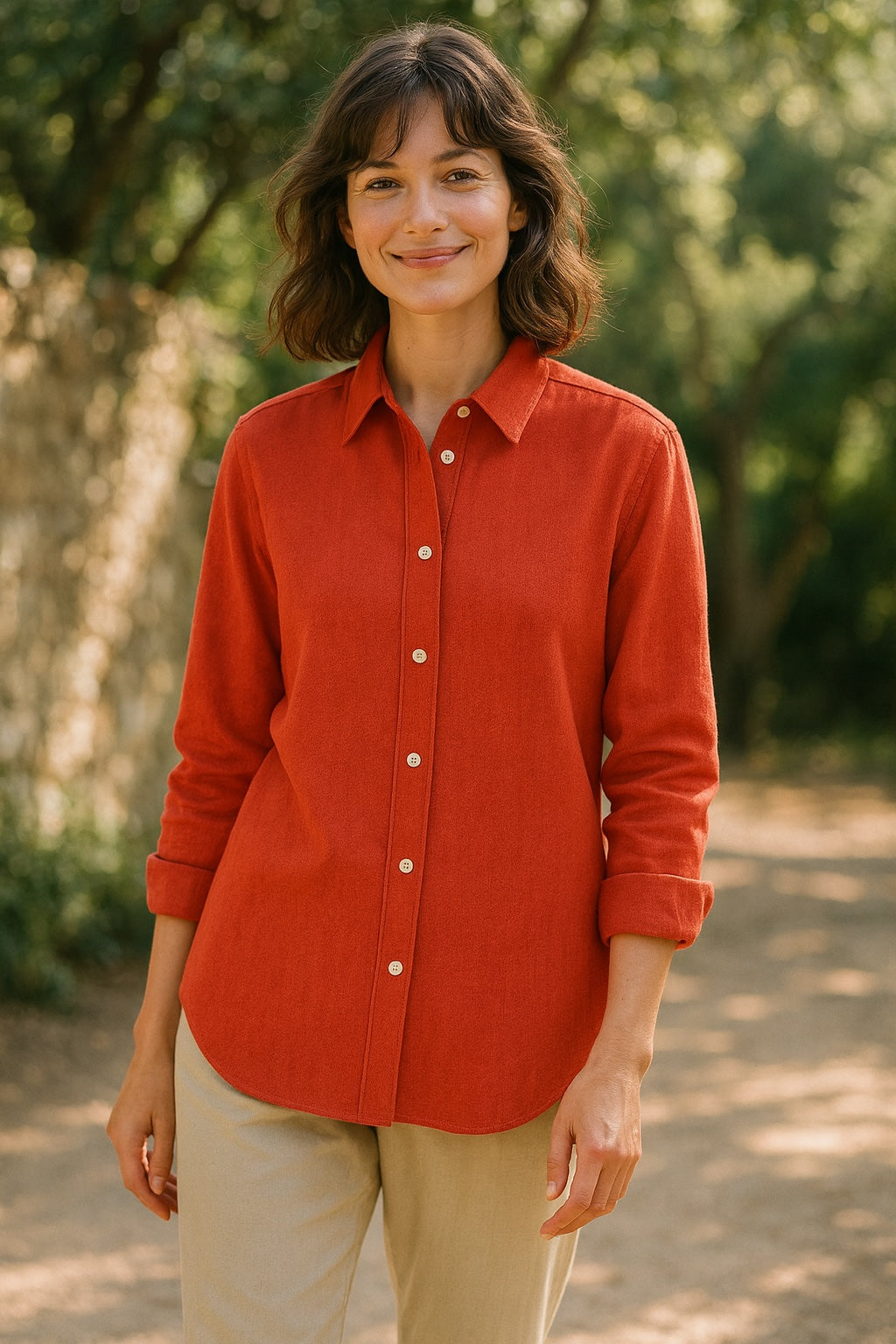maya cotton & linen shirt - to check colors from abid stock photos