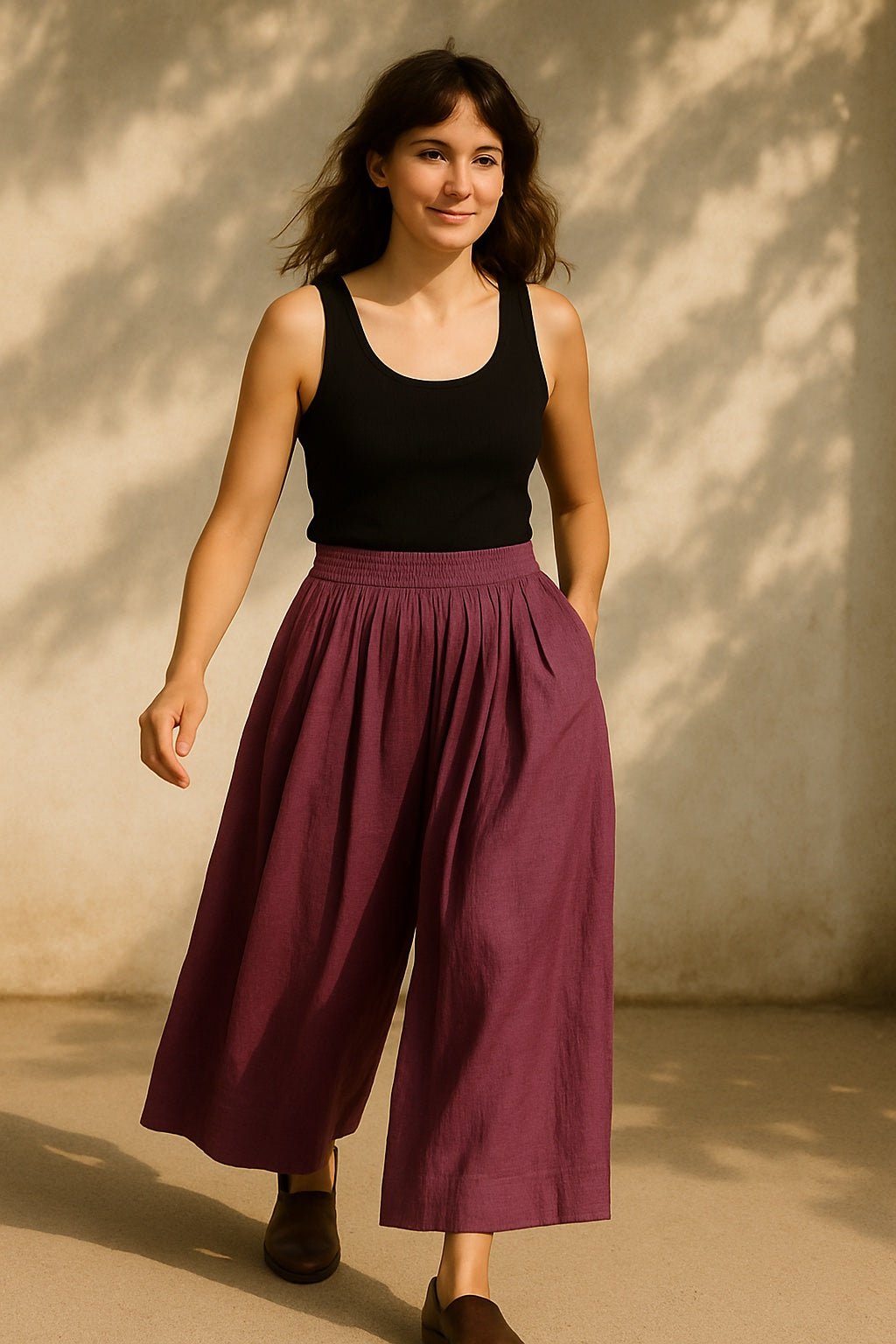 lucie cotton & linen trousers