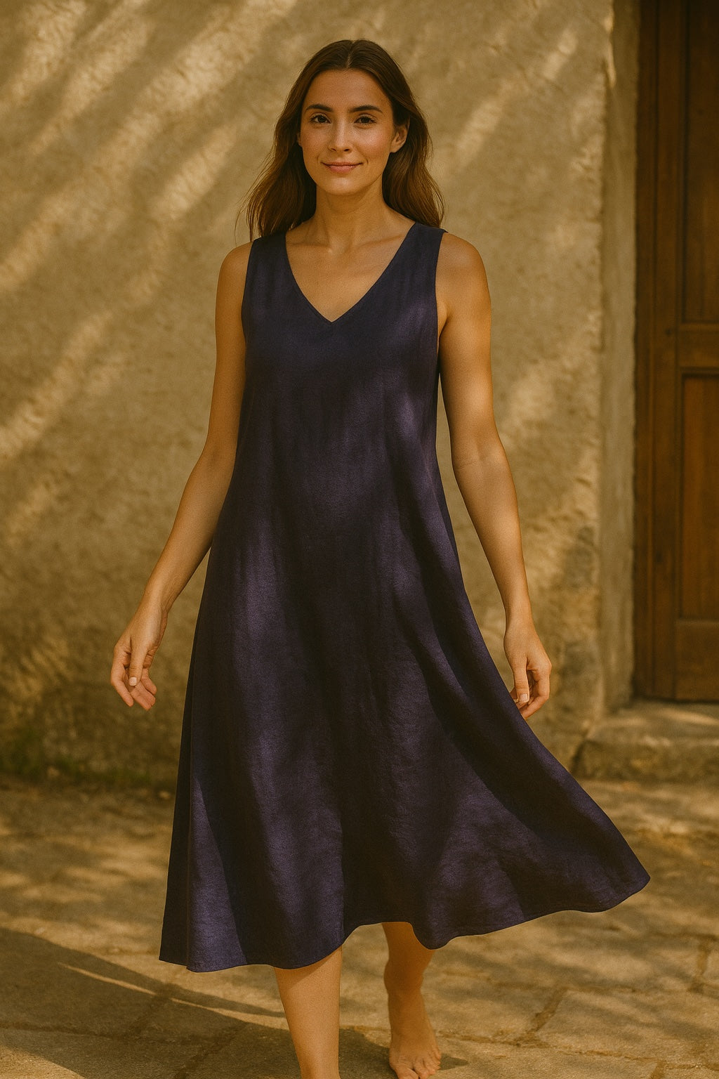 cotton & linen dress - updated