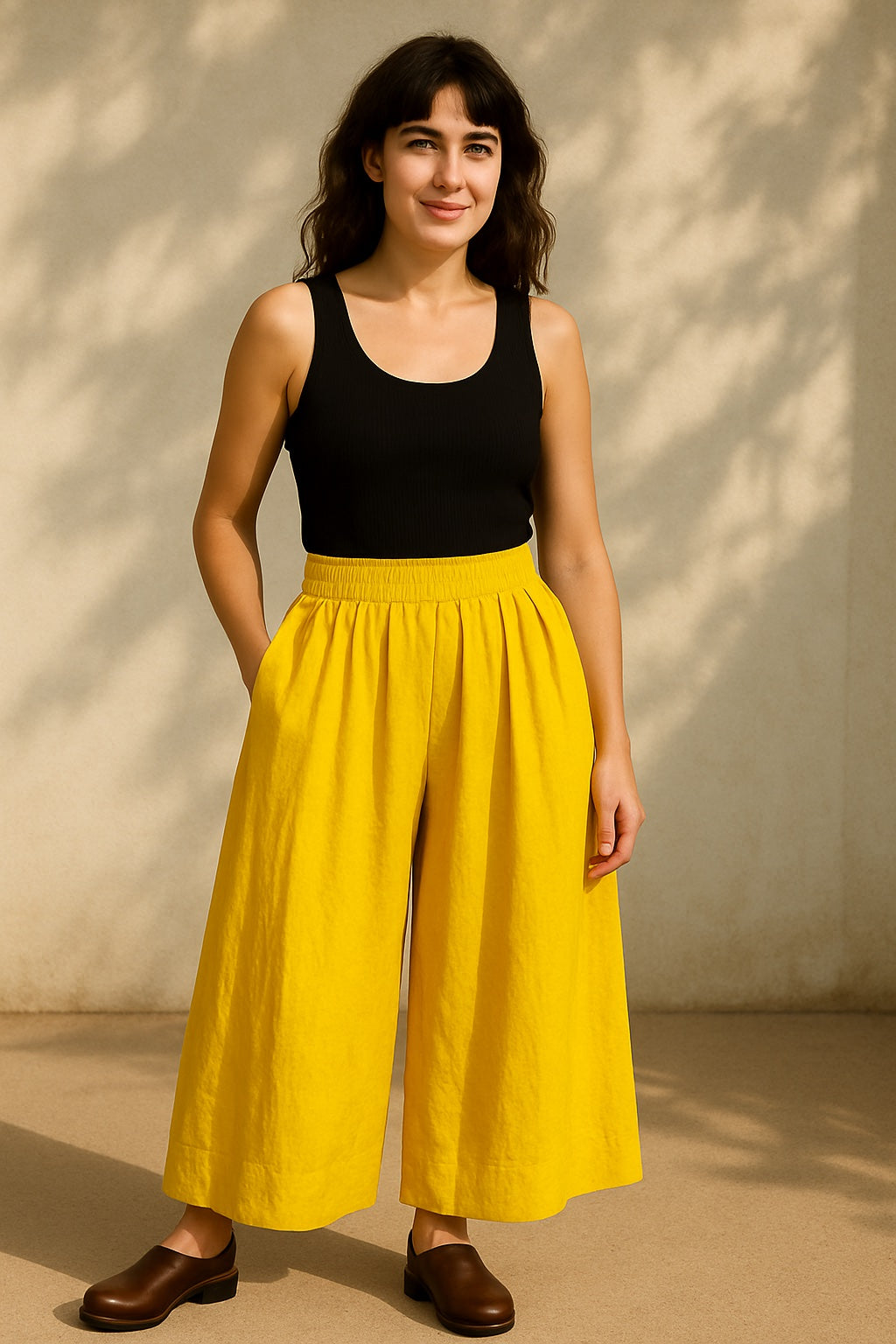 lucie cotton & linen trousers
