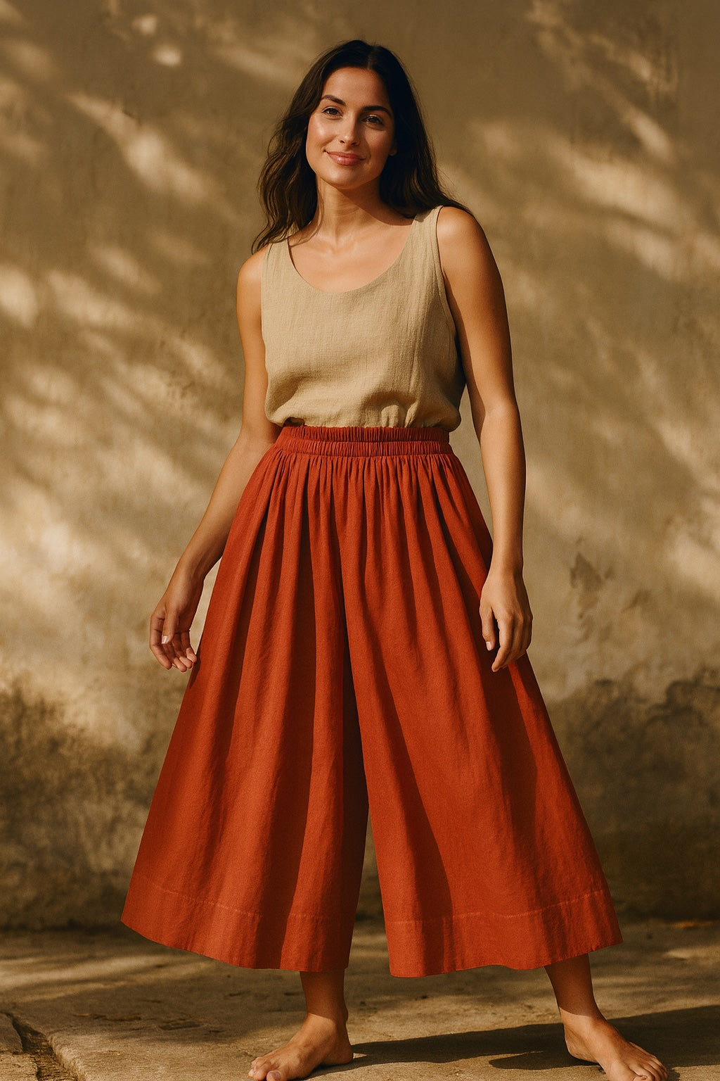 lucie cotton & linen trousers