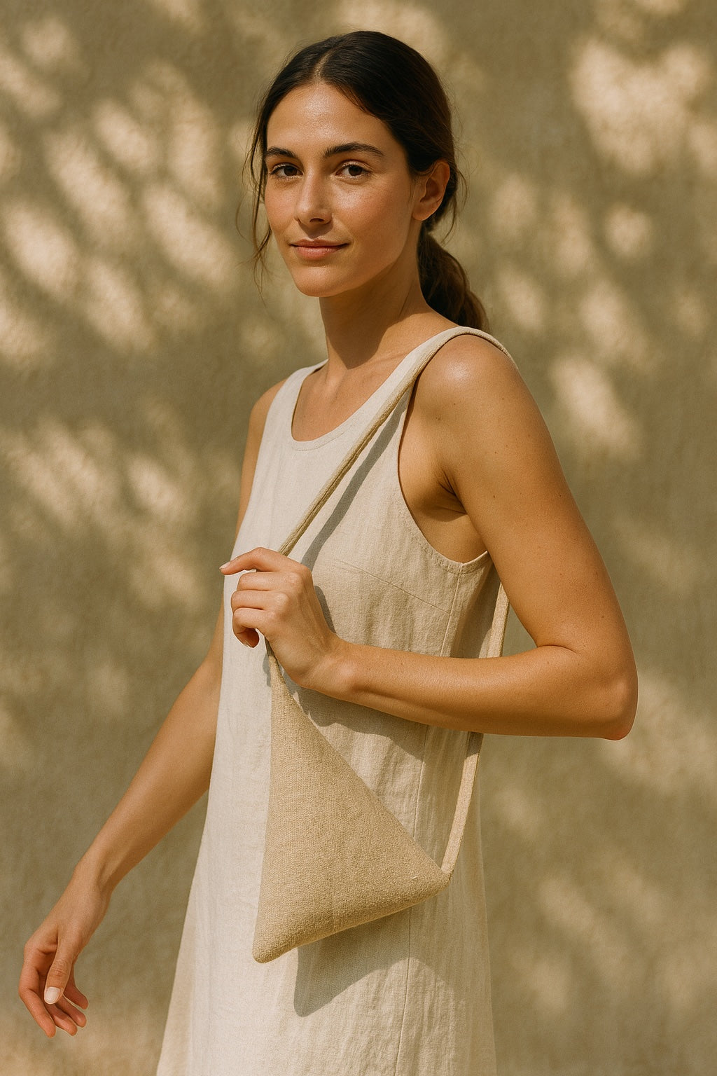 triangle linen bag