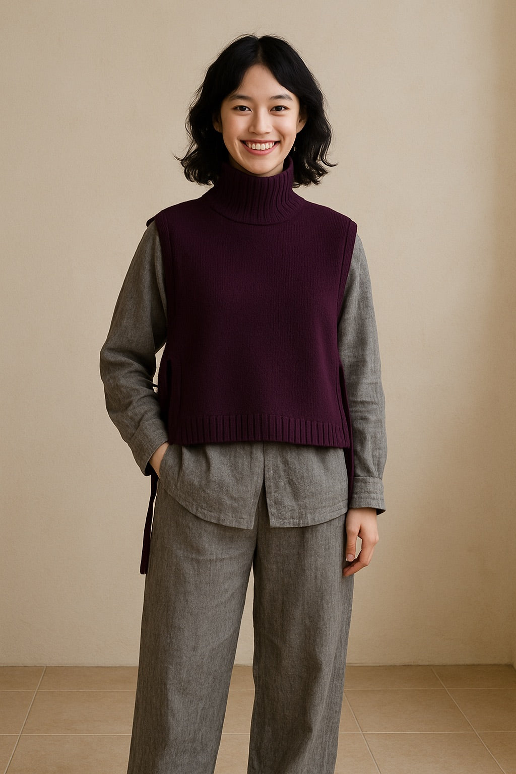 zoé cashmere knit vest