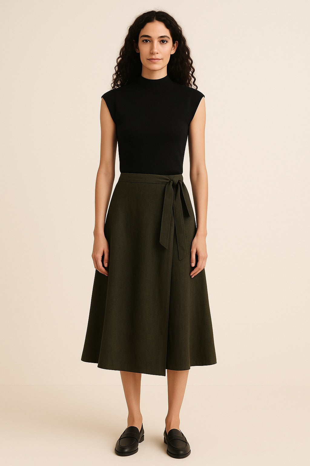 maya linen wrap skirt - updated