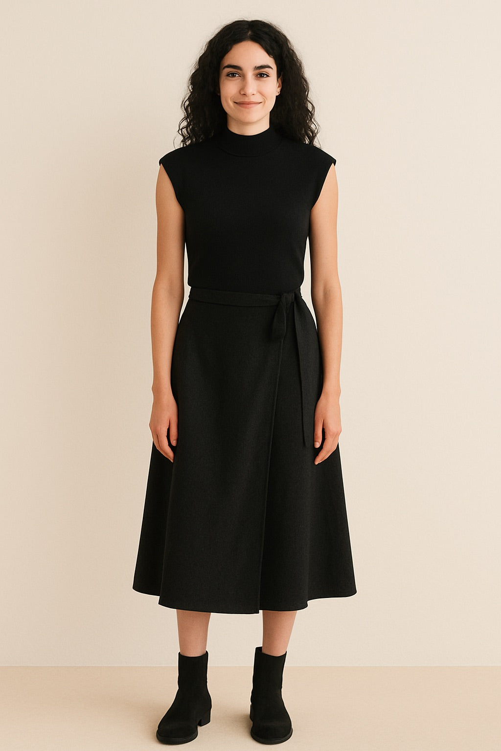 maya linen wrap skirt - updated