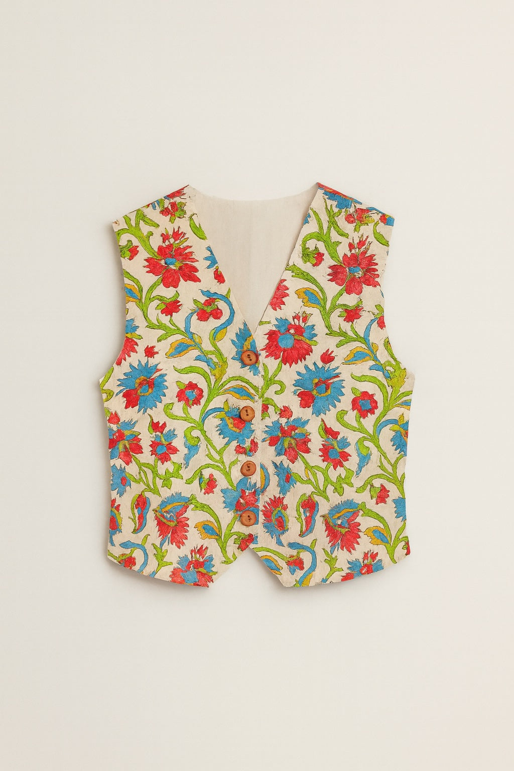 blockprint cotton vest - updated