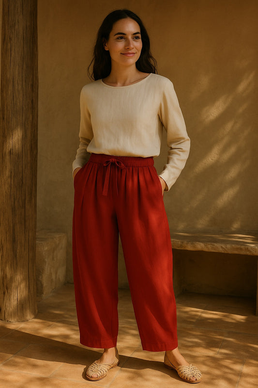 cotton & linen trousers - updated