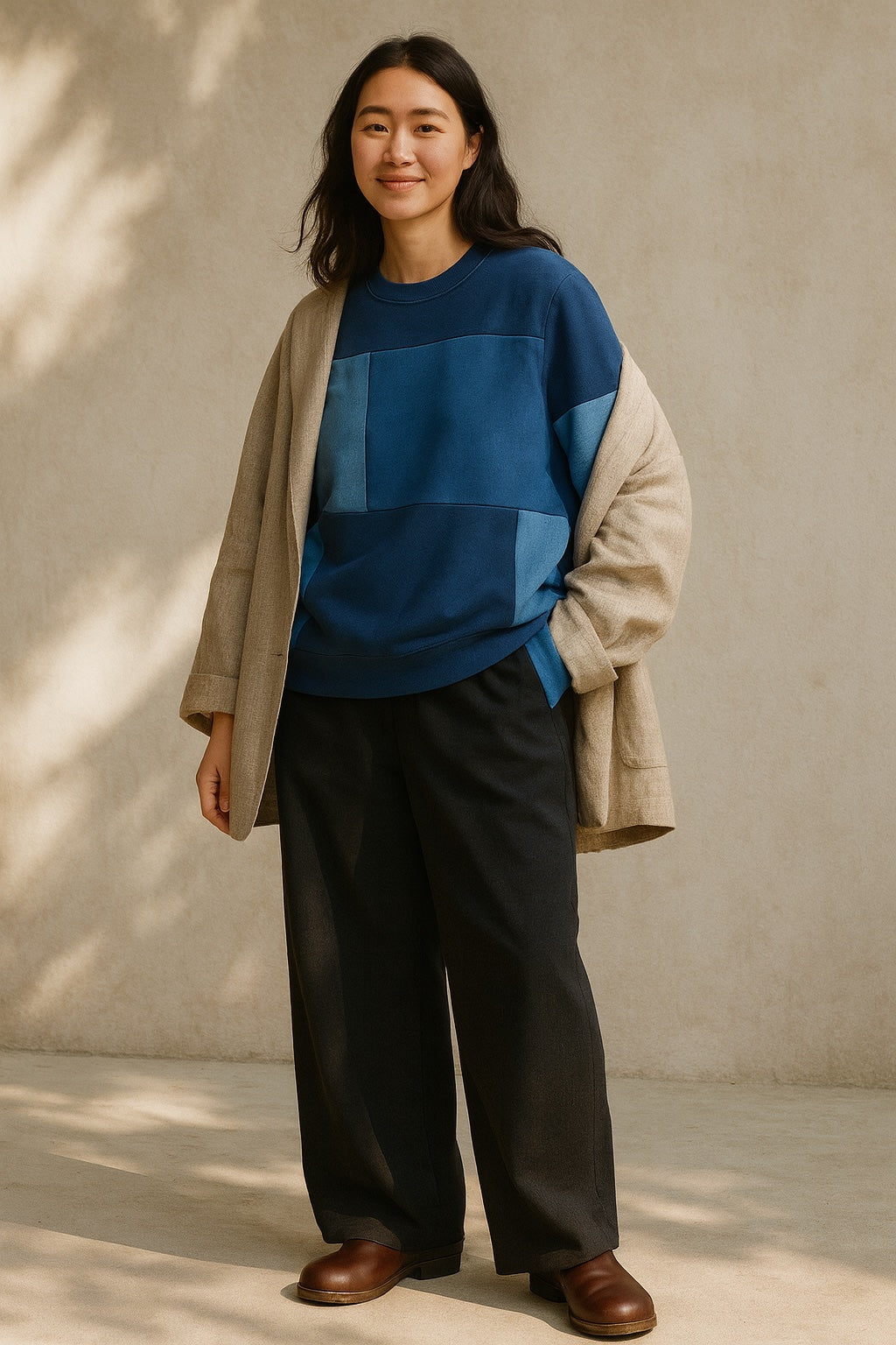 linen & cotton pullover - updated