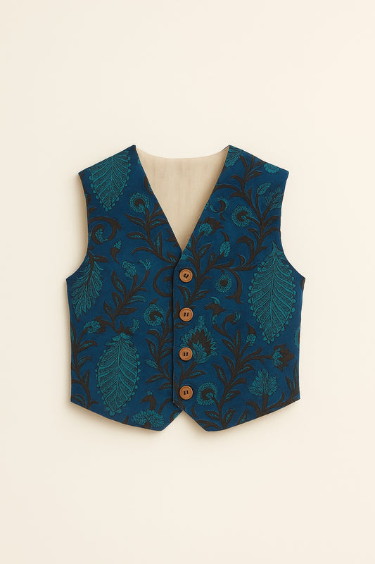 blockprint cotton vest - updated