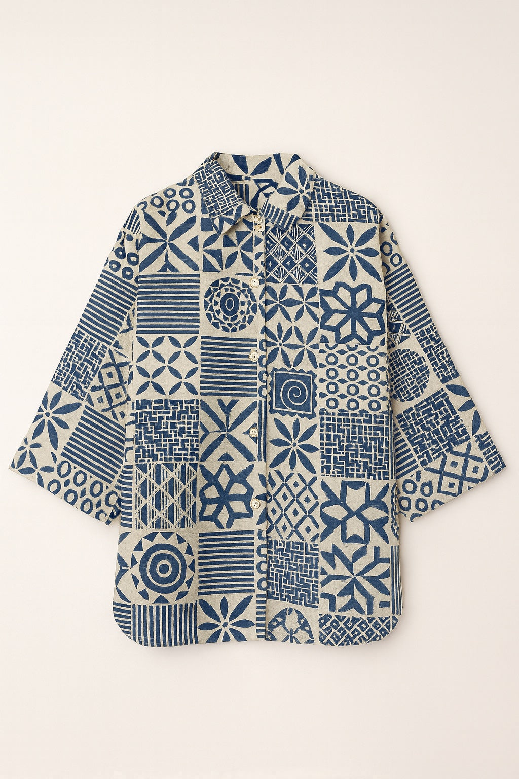 oversized blockprint shirt - updated