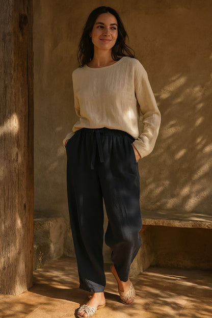 cotton & linen trousers - updated