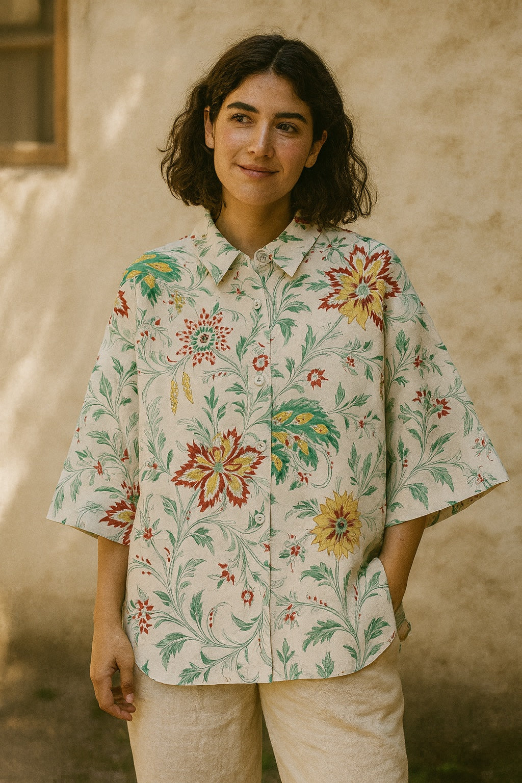 oversized blockprint shirt - updated