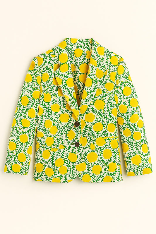 blockprint cotton blazer - updated