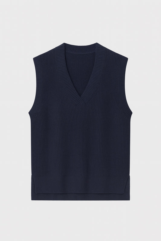 ava wool v-neck vest