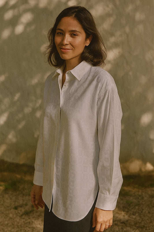 maya patterned cotton shirt