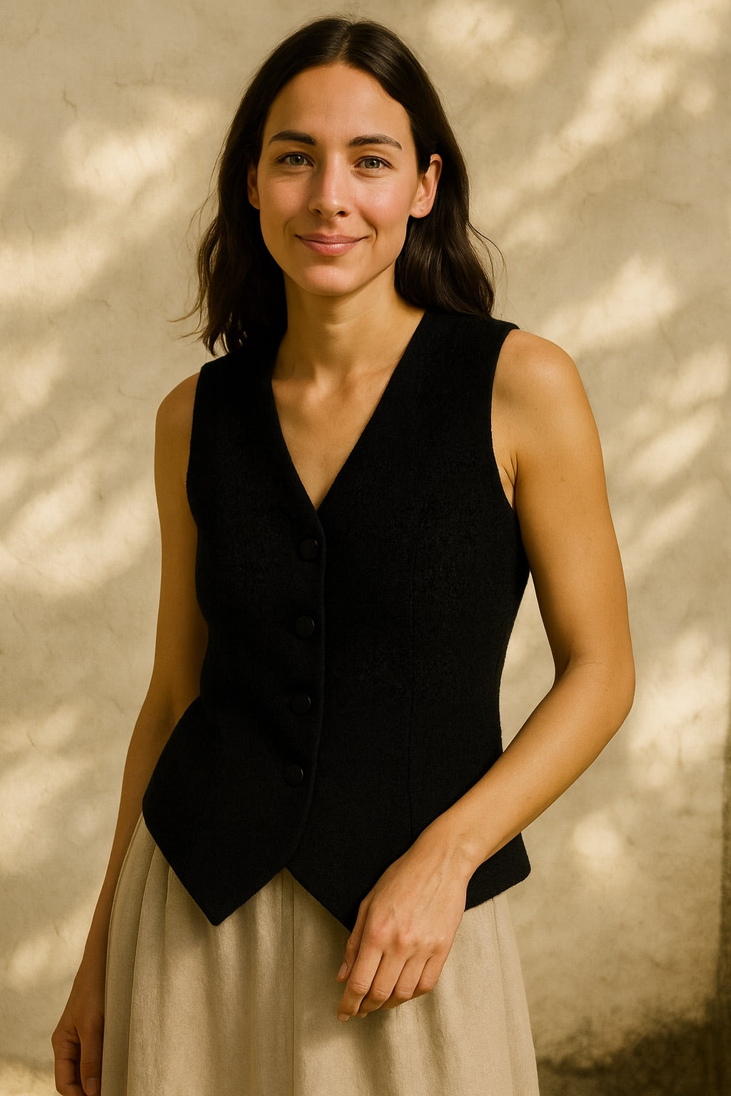 anastasia cashmere tailored vest