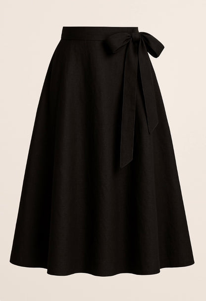 maya linen wrap skirt - updated