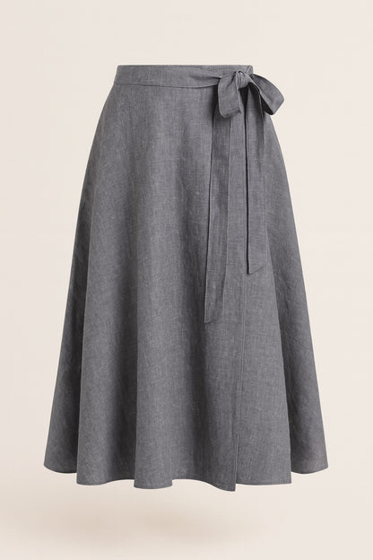 maya linen wrap skirt - updated