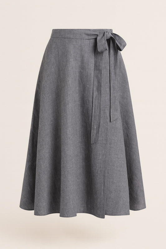 maya linen wrap skirt - updated