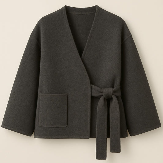louise cashmere tie jacket